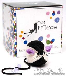 Meow pelė Purple ears vilnoninė